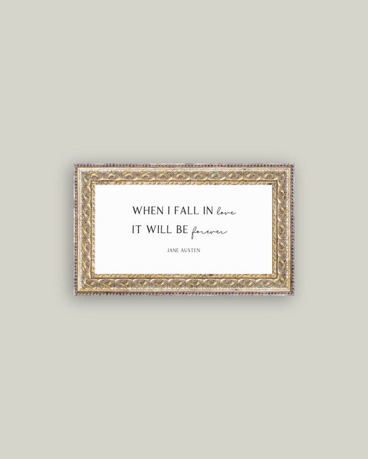 When I Fall In Love Framed Antique Print