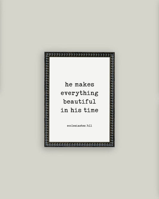 He Makes Everything Framed Antique Print