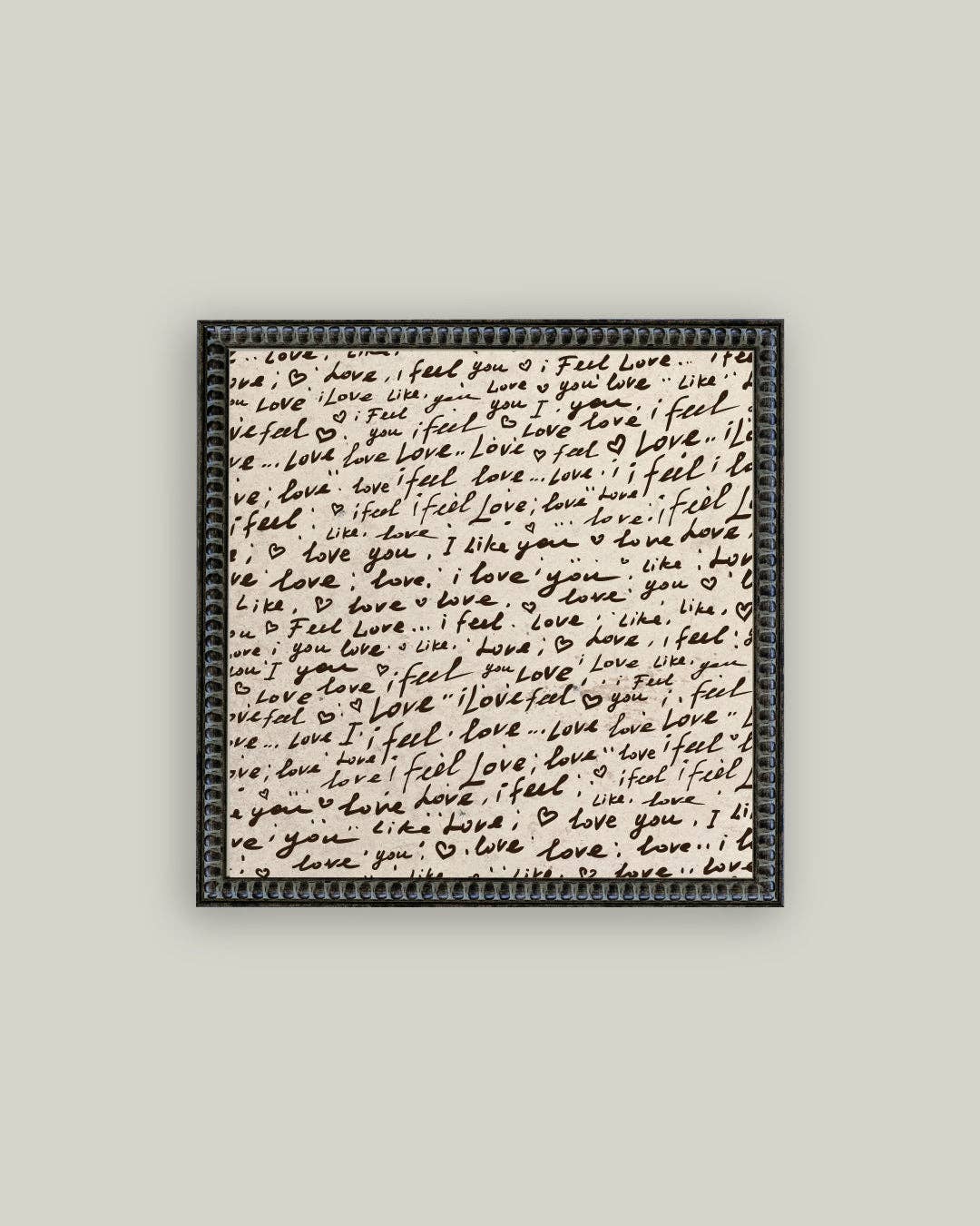 I Love You Framed Antique Art