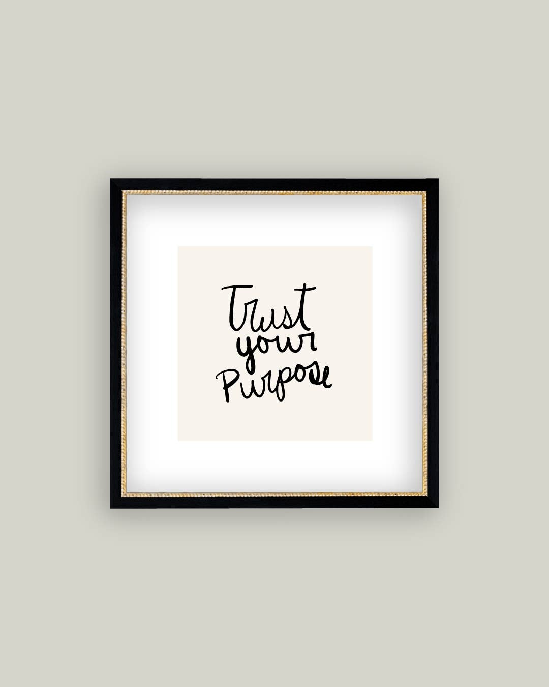 Trust Your Purpose Framed Antique Print