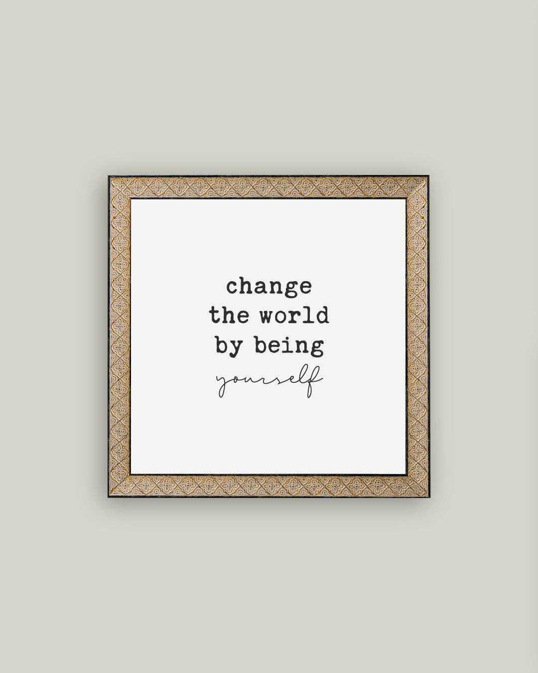 Change The World Framed Antique Print