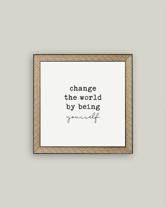 Change The World Framed Antique Print