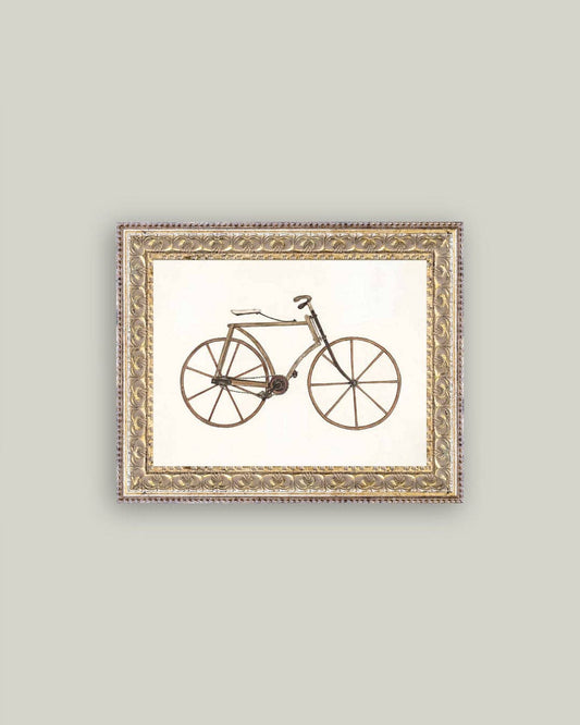 Old School Bike Framed Antique Art