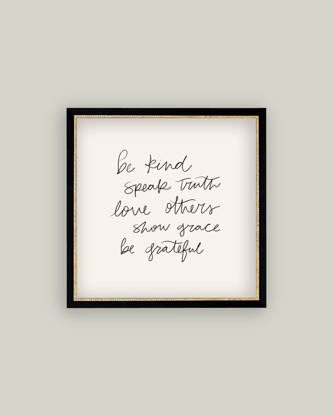 Be Kind Speak Truth Framed Antique Print