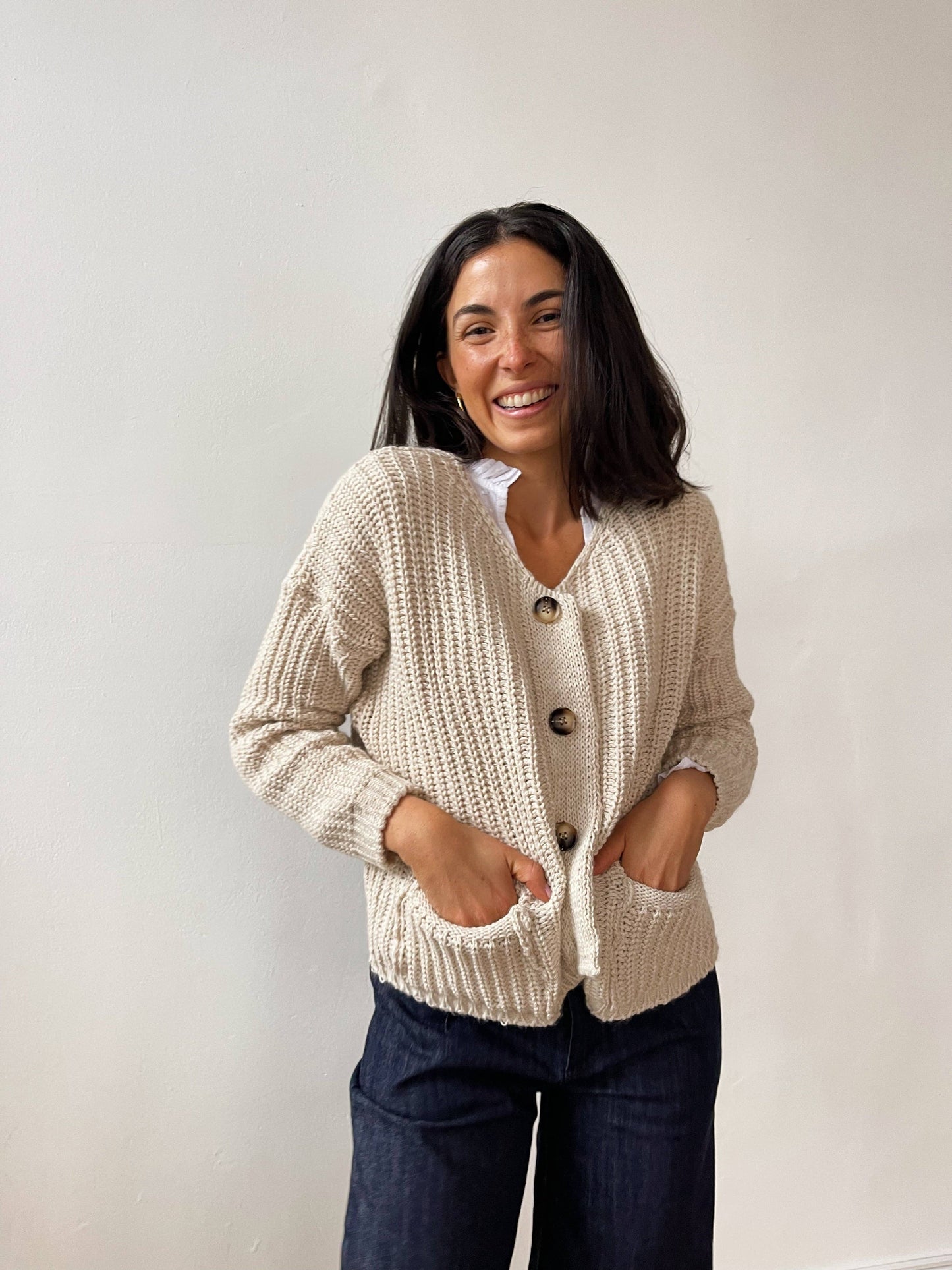 Cloe Beige Cardigan