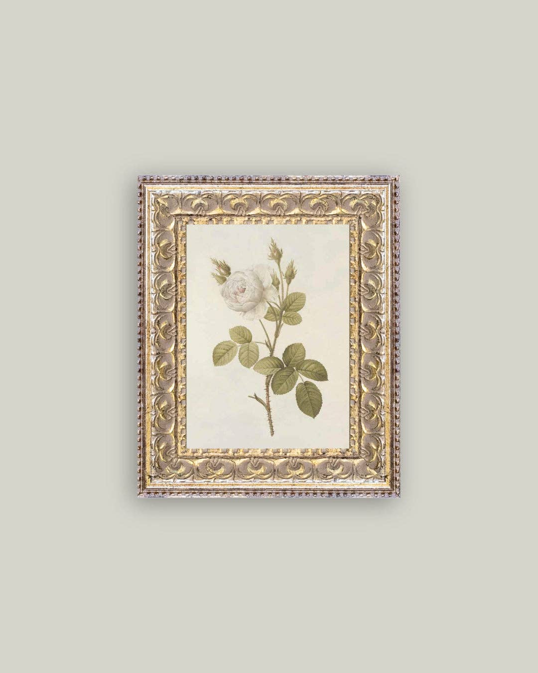 Misty Rose Framed Antique Art