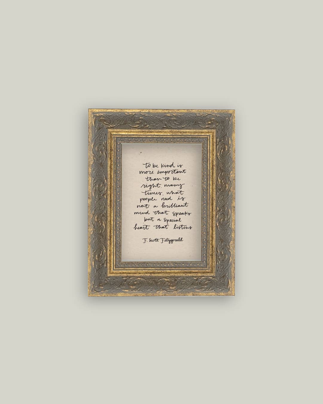 To Be Kind Framed Antique Print