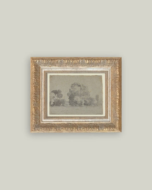 Grove Of Trees Framed Antique Art